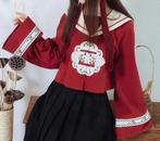 Oosterse Rode Blouse - XS/S, Ophalen, Zo goed als nieuw, Maat 34 (XS) of kleiner, Rood