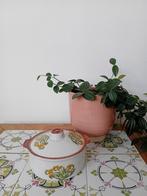 Vintage botanisch keramisch stoofpotje wildflower, Antiek en Kunst, Ophalen of Verzenden