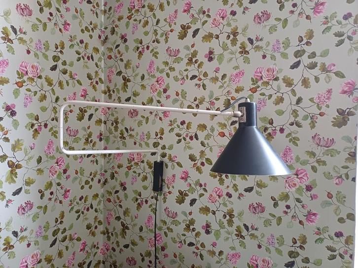 Anvia Paperclip Wandlamp Jan Hoogervorst Jaren 50/60, Huis en Inrichting, Lampen | Wandlampen, Gebruikt, Ophalen of Verzenden