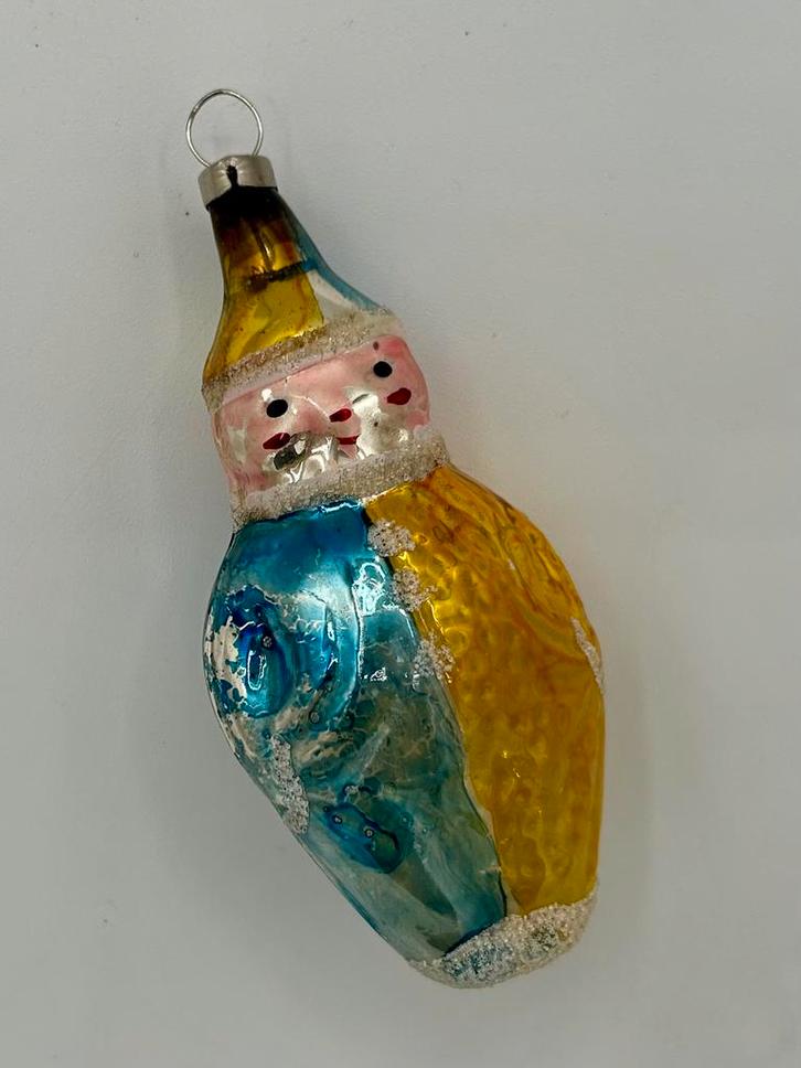 Oude kerstbal clown Pierrot harlekijn, Diversen, Kerst, Gebruikt, Ophalen of Verzenden