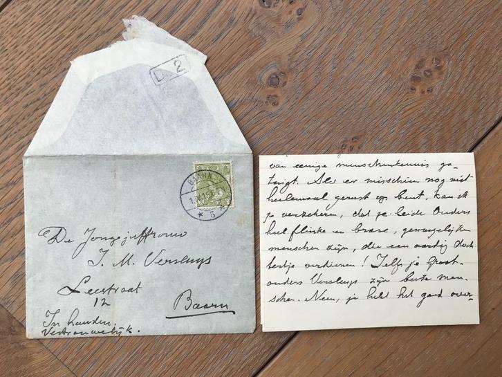 NEDERLAND, Perfect klein envelopje uit 1915, Postzegels en Munten, Brieven en Enveloppen | Nederland, Envelop, Verzenden