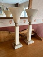 2 marmeren tafel lampen, Huis en Inrichting, Lampen | Overige, Zo goed als nieuw, Ophalen