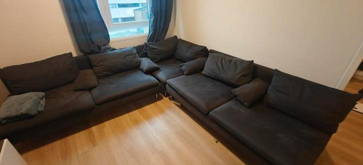 Ikea Söderhamn Loungehoekbank 3-delig, Huis en Inrichting, Banken | Bankstellen, Gebruikt, Hoekbank, Vierpersoons of meer, 250 tot 300 cm