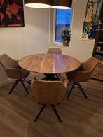 Eettafel incl. 4 stoelen, Huis en Inrichting, Tafels | Eettafels, Ophalen, 100 tot 150 cm, 50 tot 100 cm, Zo goed als nieuw