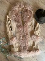 Vintage mongolian fur lammy coat L bohemian coat, -, Beige, -, Maat 42/44 (L)