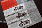 Jawa Junior 125 Senior 250 Senior twin 350 verkoop folder, Motoren, Handleidingen en Instructieboekjes, Ophalen of Verzenden, Overige merken