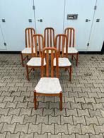 6 vintage deens design teak eetkamerstoelen massief jaren 70, Huis en Inrichting, Stoelen, Ophalen of Verzenden, Zo goed als nieuw
