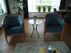 2 prachtige fauteuils geen vlekje er op ,met tafeltje luxe, 75 tot 100 cm, Ophalen of Verzenden, Zo goed als nieuw, Stof