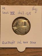 FRANCE Quatre sols aux deux L LOUIS XIV "THE SUN KING" 1691, Ophalen of Verzenden, Frankrijk