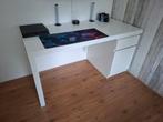 Bureau Ikea MALM & 2x wandplank LACK, Huis en Inrichting, Bureaus, Ophalen, Gebruikt, Bureau