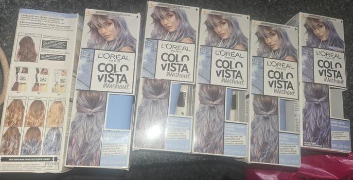 6 pakjes L'Oréal washout bleu haarverf, Sieraden, Tassen en Uiterlijk, Uiterlijk | Haarverzorging, Nieuw, Overige typen, Ophalen
