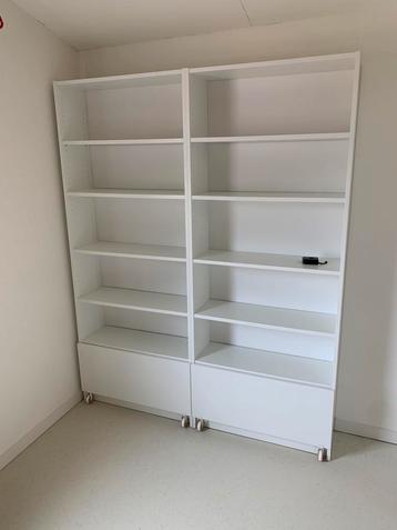 2x Billy boekenkast 80cm 28cm diep met lade (prijs voor 2) beschikbaar voor biedingen