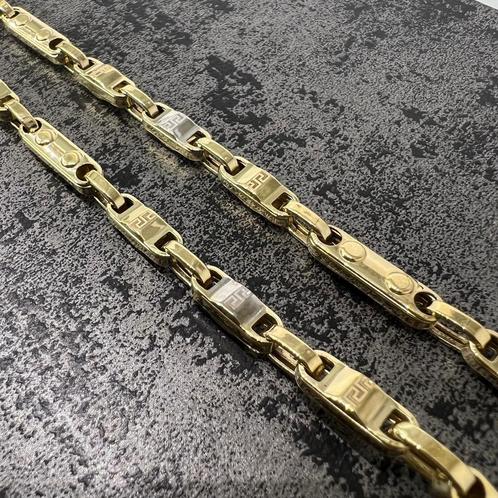 Prachtige 14 karaats gouden monte carlo ketting, Sieraden, Tassen en Uiterlijk, Kettingen, Nieuw, Goud, Ophalen of Verzenden