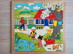 Vintage Educo schoolpuzzel thema buiten / zomer, Ophalen of Verzenden, 10 tot 50 stukjes, Gebruikt, 4 tot 6 jaar