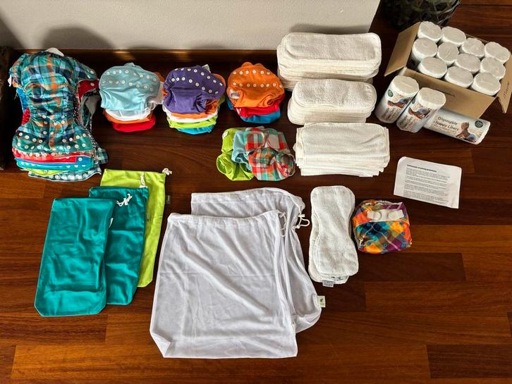 Groot Wasbare Luier Pakket Little Lamb + Extra's, Kinderen en Baby's, Overige Kinderen en Baby's, Gebruikt, Ophalen of Verzenden