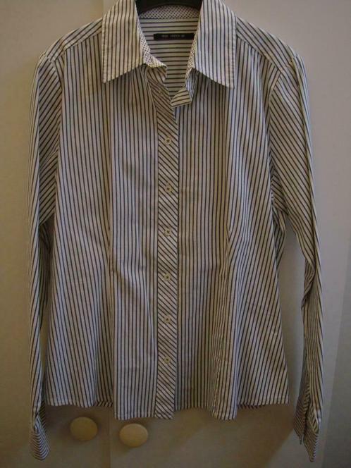 Blouse gestreept grijs/wit, Kleding | Dames, Blouses en Tunieken, Zo goed als nieuw, Maat 38/40 (M), Grijs, Ophalen of Verzenden