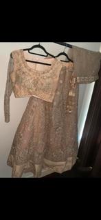 Lehenga zalm kleur , ook in het paars indiase kleding, Nieuw, Maat 42/44 (L), Ophalen of Verzenden