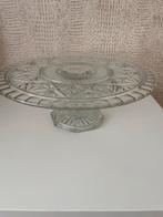 Glazen Taartschaal met Voet, Schaal, Rond, Ophalen of Verzenden, Glas