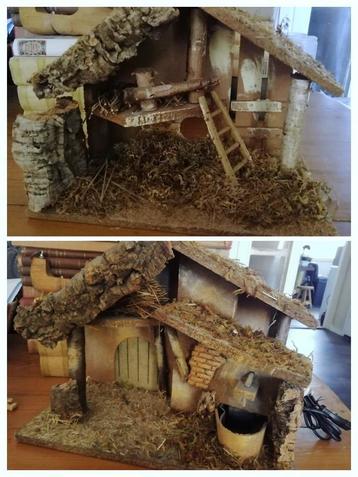 Lege kerststal kerststalletjes één met waterput beschikbaar voor biedingen