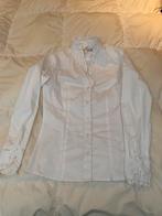 Witte getailleerde blouse Bien Blue mt 34/XS, Wit, Ophalen of Verzenden, Zo goed als nieuw, Maat 34 (XS) of kleiner