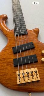 Handgemaakte Basgitaar, Ophalen of Verzenden, Gebruikt, Elektrisch, 5-snarig