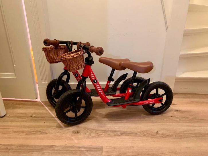 2x Bandits & Angels loopfietsen rood, Fietsen en Brommers, Fietsen | Kinderfietsjes, Gebruikt, Minder dan 16 inch, Zijwieltjes