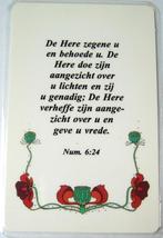 Zegenkaart Numeri De Here zegene u en behoedde u Wenskaart, Ophalen of Verzenden, 1980 tot heden, Ongelopen, Overige thema's