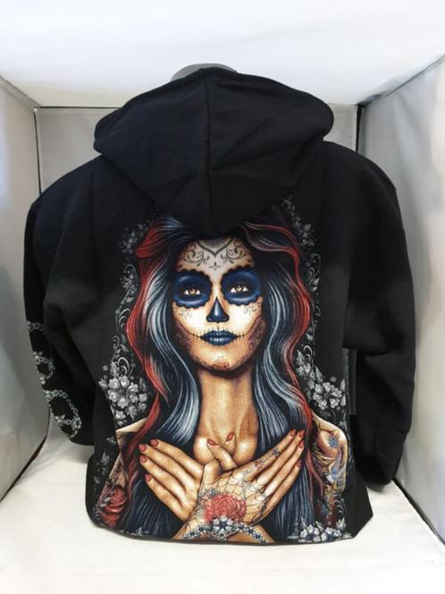 Zwart vest, muertos, printvest, Kleding | Heren, Truien en Vesten, Nieuw, Overige maten, Zwart, Ophalen of Verzenden