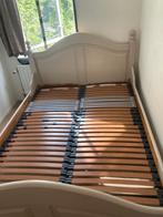 Bed met lattenbodems, Huis en Inrichting, Slaapkamer | Bedden, Ophalen, Gebruikt, Tweepersoons, 140 cm