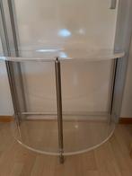 2 half  rond tafeltjes - 75x45x65cm - Prima staat, Ophalen, Gebruikt, 50 tot 100 cm, Tafelblad