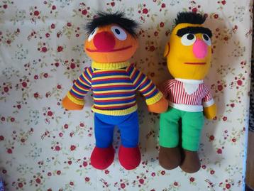 Vintage retro Bert en Ernie sesamstraat sesamestreet knuffel
