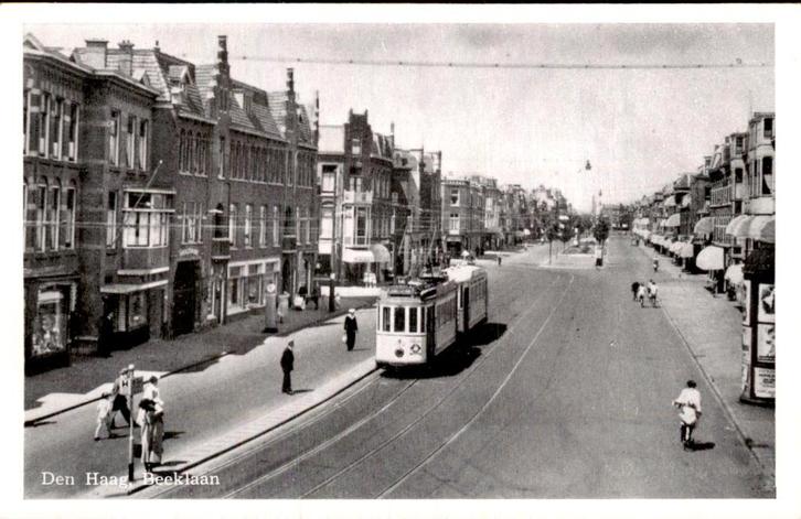 Den Haag - Beeklaan - Tram, Verzamelen, Ansichtkaarten | Nederland, Ongelopen, Zuid-Holland, 1920 tot 1940, Ophalen of Verzenden