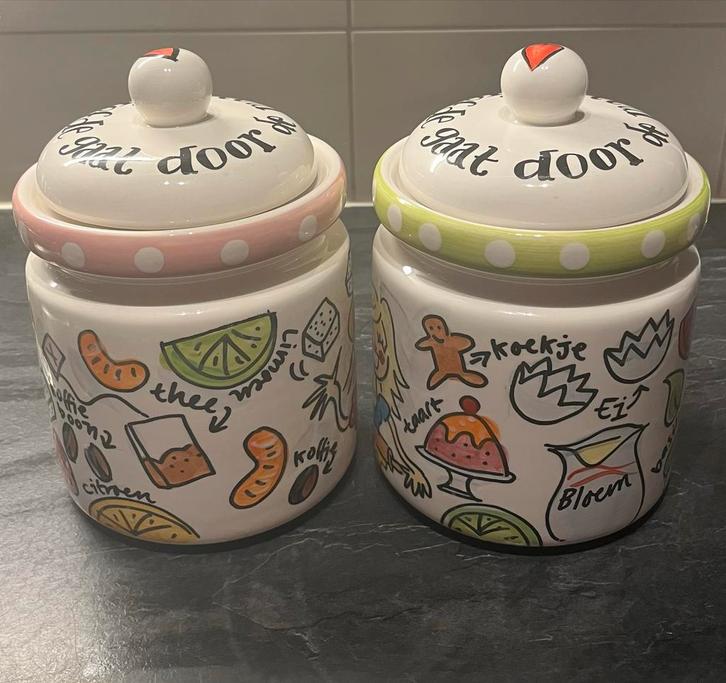 Blond Amsterdam Voorraadpot - Liefde gaat door de maag, Huis en Inrichting, Keuken | Keukenbenodigdheden, Gebruikt, Ophalen of Verzenden