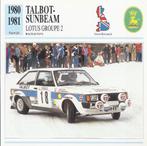 B365 autokaart talbot sunbeam ( 1980 - 1981 ) -, Ophalen of Verzenden, Zo goed als nieuw, Auto's