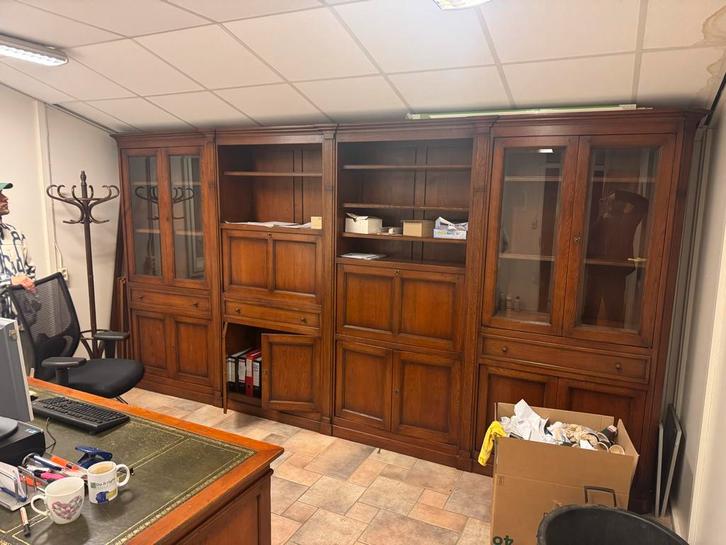 Bureau en Kast combinatie - Klassiek chesterfield, Huis en Inrichting, Bureaus, Gebruikt, Ophalen