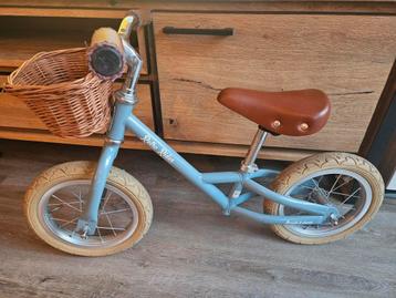 Bandits & Angels retro rider blauw loopfietsje met mandje beschikbaar voor biedingen