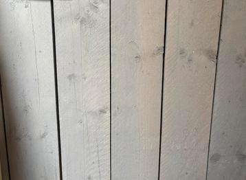 Stijger planken hout 3 cm dik Grey Wash +_ 8m2 achter blank beschikbaar voor biedingen