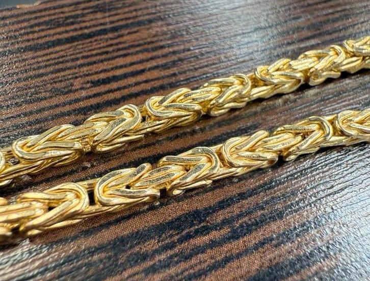 Prachtige 14k gouden massieve koningsketting 60 cm 3.2 mm, Sieraden, Tassen en Uiterlijk, Kettingen, Nieuw, Goud, Goud, Ophalen of Verzenden