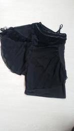 Nieuw, zwarte jurk met franjes. Maat 122-128, Ophalen of Verzenden, Nieuw, Meisje, Jurk of Rok