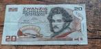 Biljet 20 Oostenrijkse Schilling, Postzegels en Munten, Bankbiljetten | Europa | Niet-Eurobiljetten, Ophalen of Verzenden, Oostenrijk