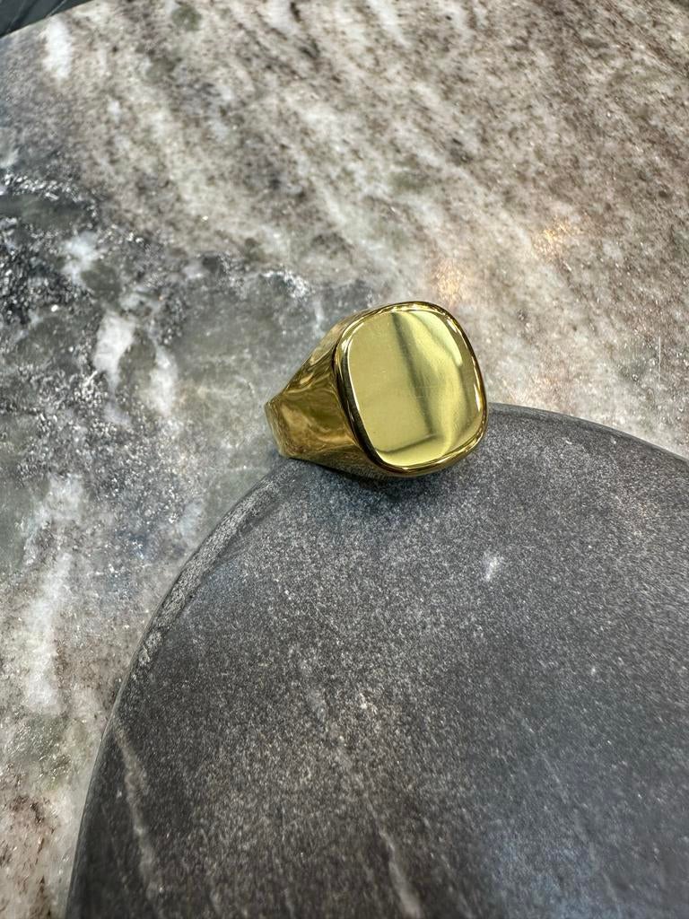 21k Gouden Zegelring Dubai Collectie, 19 tot 20, Nieuw, Ophalen of Verzenden, Dame of Heer