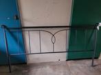 Te koop stalen bed, Huis en Inrichting, Slaapkamer | Bedden, Ophalen, Zwart, Tweepersoons, Zo goed als nieuw
