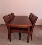 6 pers eettafel dressoir tvkast bijzettafel kersen mahonie, Ophalen, Zo goed als nieuw, Klassiek, 6 tot 8 stoelen