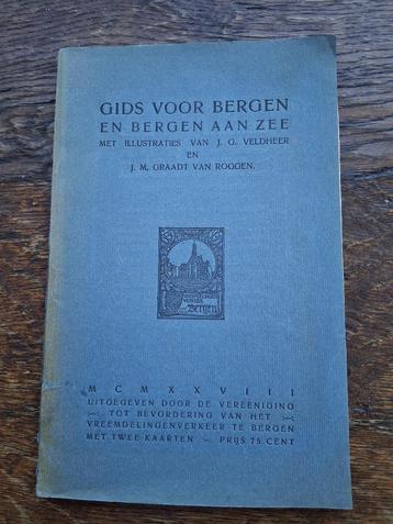 Gids voor Bergen en Bergen aan Zee 1928 illustraties kaarten beschikbaar voor biedingen