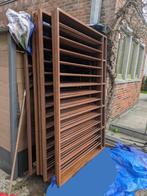 Zwaar metalen omheining tuinhek ruim 24m, Ophalen, Met poort, Zo goed als nieuw, Tuinhek