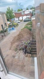 zwarte grond, Ophalen, Gebruikt, Ophoogzand