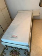 1 persoons bed met matras, Ophalen, 90 cm, Eenpersoons, Wit