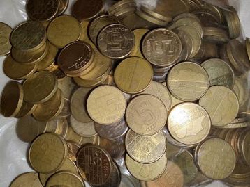 5 gulden munten 216 stuks 2 kg  beschikbaar voor biedingen