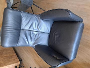 Relax fauteuil blauw leer beschikbaar voor biedingen