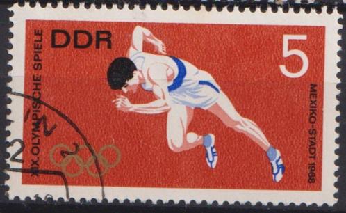 DDR 1968 Olympische spelen Hardlopen 2, Postzegels en Munten, Postzegels | Thematische zegels, Gestempeld, Sport, Ophalen of Verzenden
